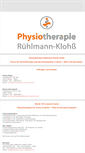 Mobile Screenshot of physiotherapie-ruehlmann.de